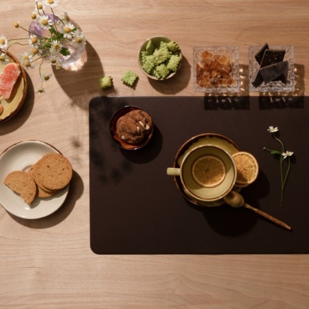 Serving napkin Zapel Eco Leather, brown color-2