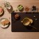Serving napkin Zapel Eco Leather, brown color