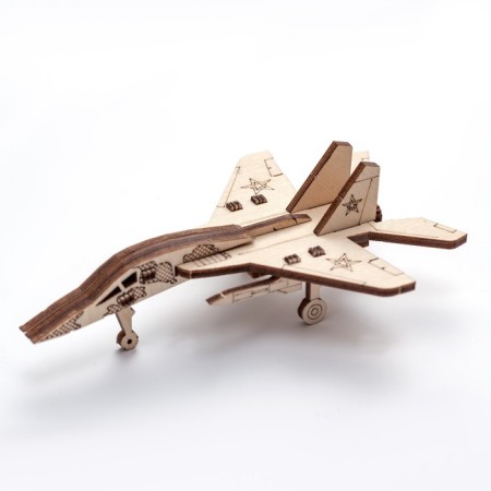 Wooden designer, prefabricated model "Fighter"-4