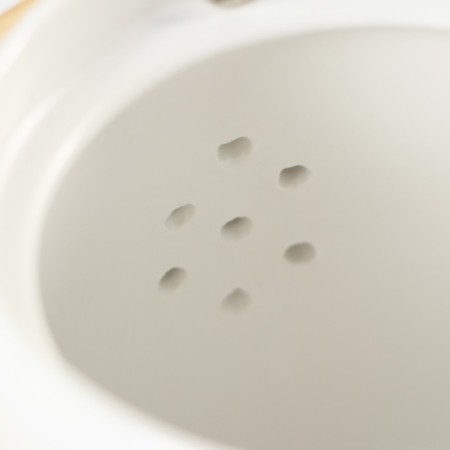 Ceramic tea set "Sakura", 6 items: 4 circles 250 ml, kettle 1 l, tray D = 29 cm, white color-4