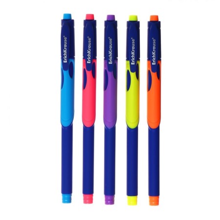 Ballic handle Erychkrause Ergoline Kids, first-grader, ergonomic holder, Soft-Touch body, 0.7 mm node, blue ink, mix, blister