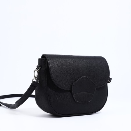 Richet bag on a magnet, outer pocket, long belt, black color-2