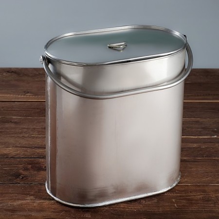 Tourist pot of 12 l, stainless steel 0.5 mm