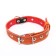 Collar leather reinforced with a kapron with a half-ring, 55 x 2.5 cm, Osh 27-53 cm, red