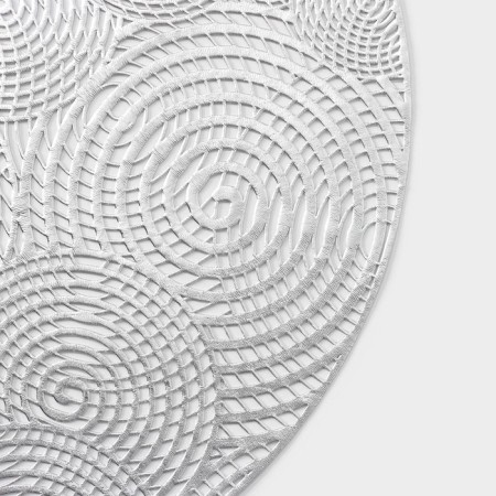 Serving napkin on the table "Hypnosis", d = 38 cm, color silver-4