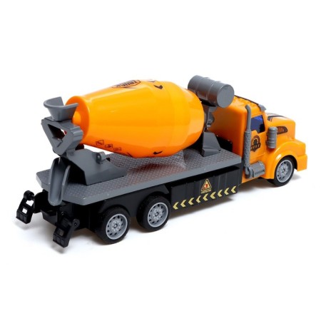 Radio -controlled "Concrete" truck, light, works from batteries-2