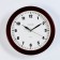 Wall clock, series: classic, d-29 cm, burgundy rim