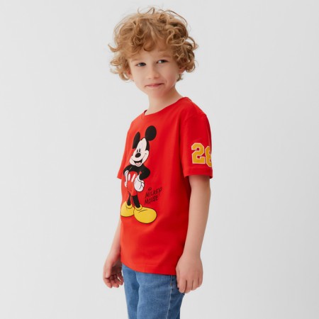 T-shirt Children's Mickey Mickey Mouse, height 122-128, red-2