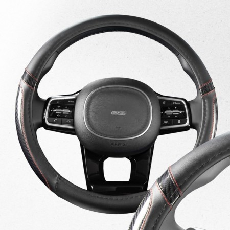 SkyWay Carbon-1 m, black and gray eco-leather braid