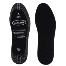 Стельки для обуви Corbby Odor Stop Black, двухслойные, антибактериальные, размер 35-45