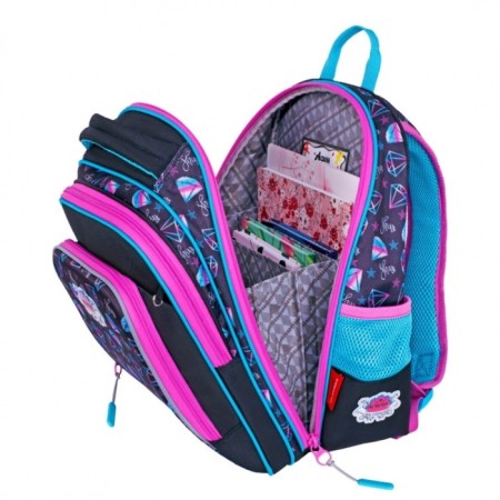 Frame backpack 39 x 29 x 17 cm, Across 640, filling: bag, purple ACR22-640-6-5