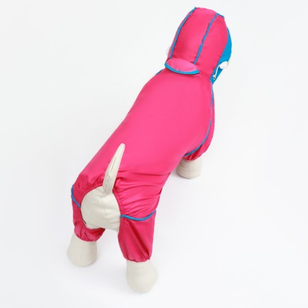 Combiason for dogs, demi -season with a bag, size M (DS 29, OG 37, Osh 27 cm), pink-4