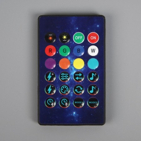 Smart garland “thread” 5 m dews with nozzles “hearts”, IP20, silver thread, 50 LED, remote control, application, glow RGB, USB-7