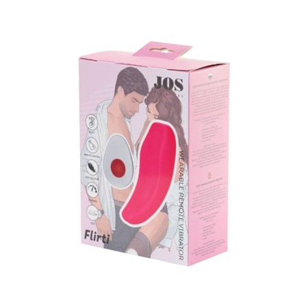 Клиторальный вибратор в трусики JOS FLIRTY, силикон, цвет розовый, 9,3 см-11