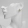 Earrings with rhinestones Xuping brightness, trend, white color in gold