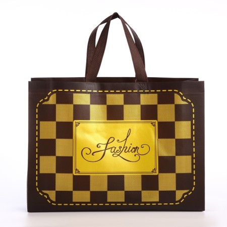 Bag without fasteners, brown color-1