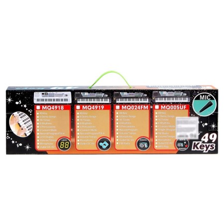 The synthesizer "Little musician", with a microphone, 49 keys, black color-5