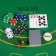 Poker in a metal case (2 decks, chips 300 pcs., 5 cubes), 20.5 x 38 cm