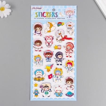 Stickers for creativity Paper "Delicate astronaut" 15x30 cm