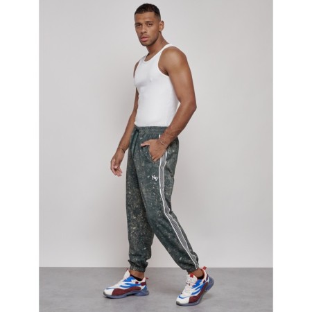 Joggers men's, size 54, green color-1