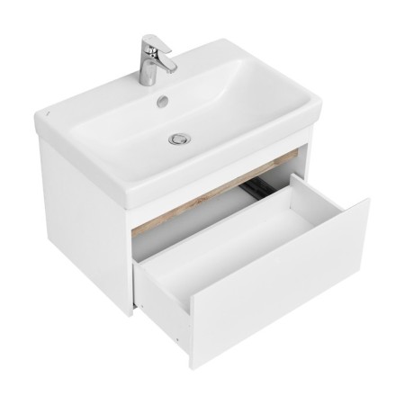 Tumba under the Aquaton sink Marty, 70 cm, white color, oak endgrain-1