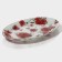 Glass Serving shares "Red poppies", oval, 24.5 × 15 × 1.7 cm