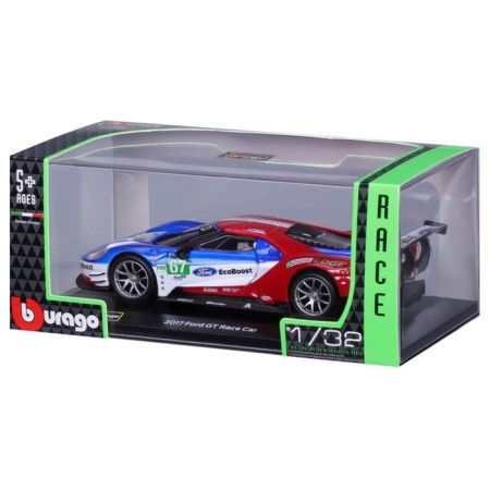 Racing machine BBURAGO 2017 Ford GT, DIE-CAST, 1:32, red-blue color-12