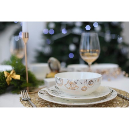 Porcelain shade “Festive mood”, 580 ml, d = 15.5 cm, white color, white-6