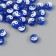 Beads for creativity Plastic "Yin-Yang" white-blue set 50 pcs 0.4x0.7x0.7 cm