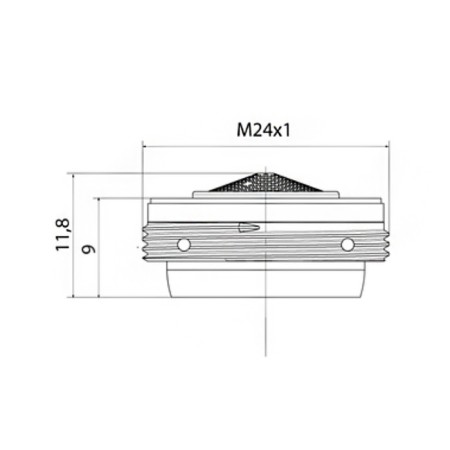 IDDIS 996P24V3SM, external thread, D = 24 mm, ABS plastic-8