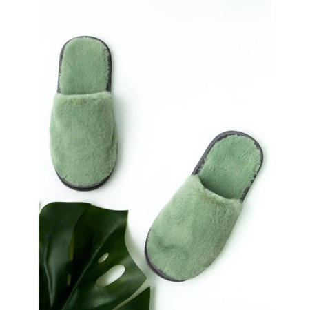 Slippers female closed nose, size 36-38, emerald color-5