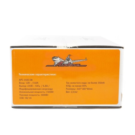 Inverter 12V-220V, 1500 W AIRLINE API-1500-08-6
