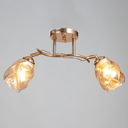 LUSTER "LOIS" 2x40W E27 gold 50x50x22cm-1