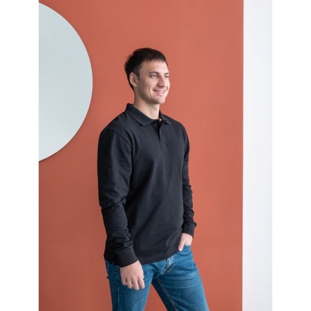 Male shirt, size 46, black color-3