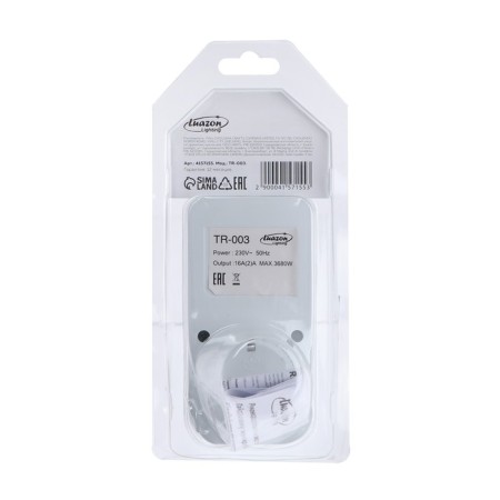 Roser Electronic Timer Weekly Luazon Lighting, 16a, step 1 min, 220 V-6