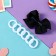 Suzi hair set (clamp 8 cm, 6 elastic bands 2.5 cm) Style stains, black and white