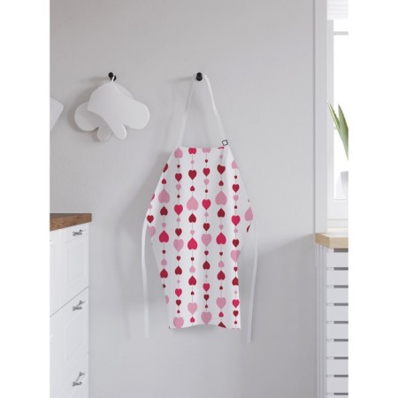 Apron kitchen with a “garland from hearts”, adjustable, size OS-1