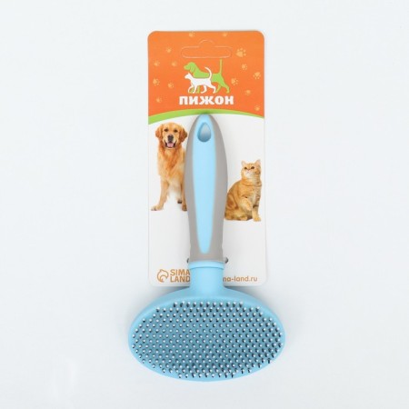 Pucker -plastic pudders soft with rounded teeth, medium, 9.5 x 16.5 cm, blue-4