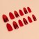 Patch nails, 12 pcs, with glue plates, almonds, red