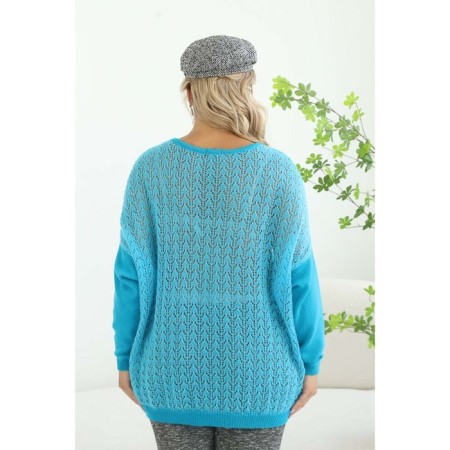 Female jumper, size 52, blue color-8