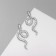 Earrings Metal "Snake" with a pattern, silver color