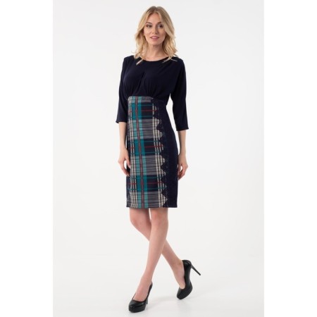 Women's dress, size 42, blue color-4