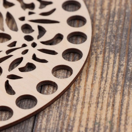 Round billet for knitting, plywood pattern 15 cm, d 10 mm-1