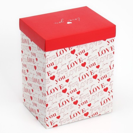 Gift folding box with 3D effect, packaging, “Love You”, 18 x 14 x 23 cm-5