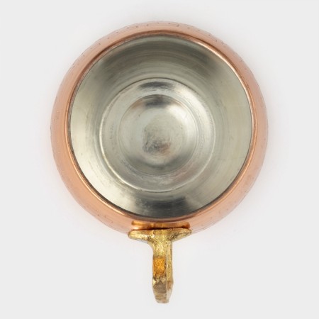 Copper mug, 400 ml, d = 7.5 cm, h = 9 cm, brass handle, with a pattern, 1 variety-1