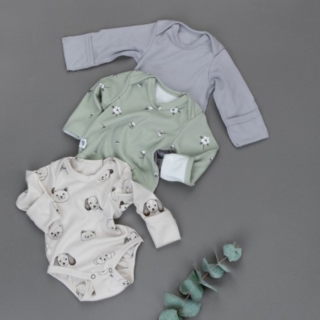 Body Slider Children's Kinderlitto "Soft Cotton" with a long sleeve, height 62-68 cm, 3 pcs-3
