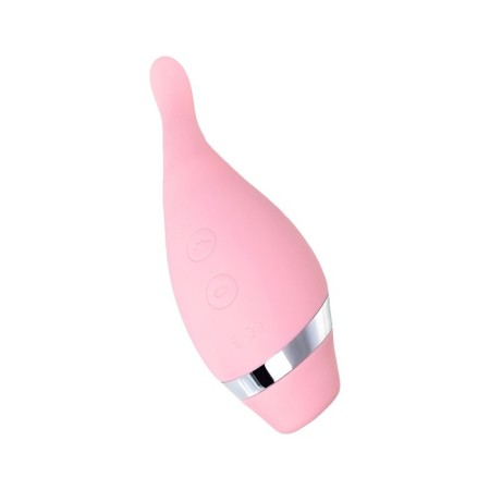 Multifunctional stimulator Flovetta byfa Dahlia, silicone, pink color, 14 cm-9