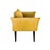 The Naples chair, without a mechanism, velor, mustard color