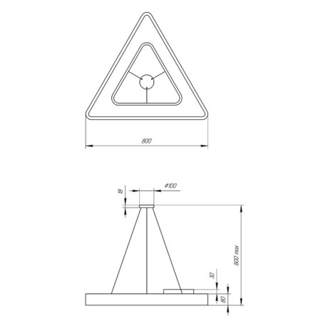 LED LED GEOMETRIA DELTA 42W 4000K 2300LM IP40 80x80x8 Black-2