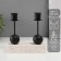 Gypsum candlestick, 2 candles "two balls" d = 2.5 cm 5.4x15x15 cm
